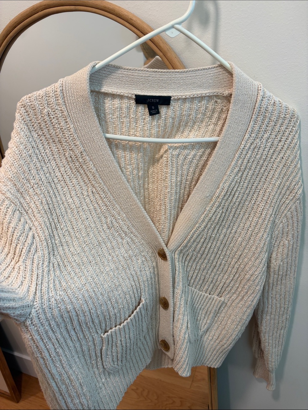 J crew chunky cotton cardigan